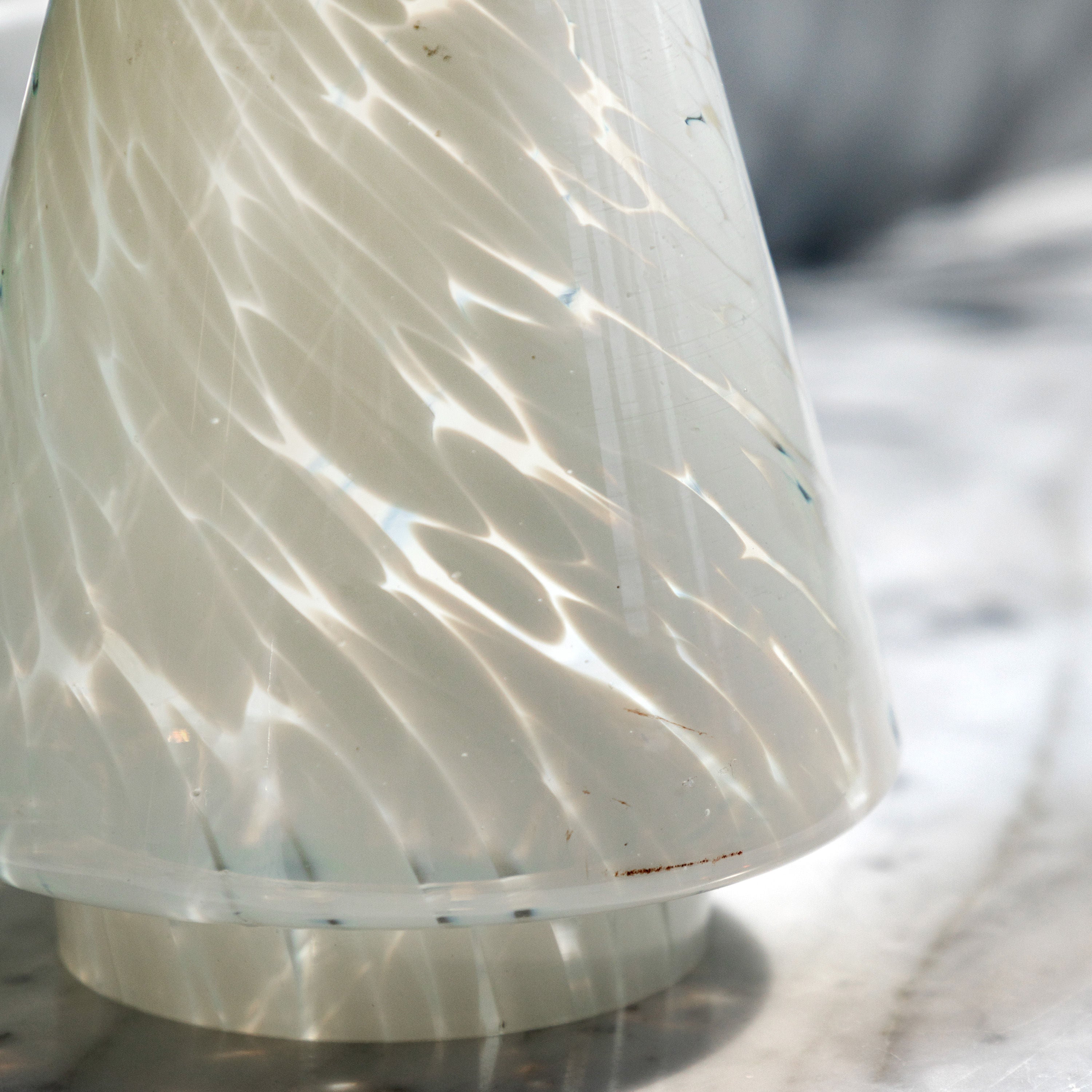 White Confetti Glass Tree Decoration Large